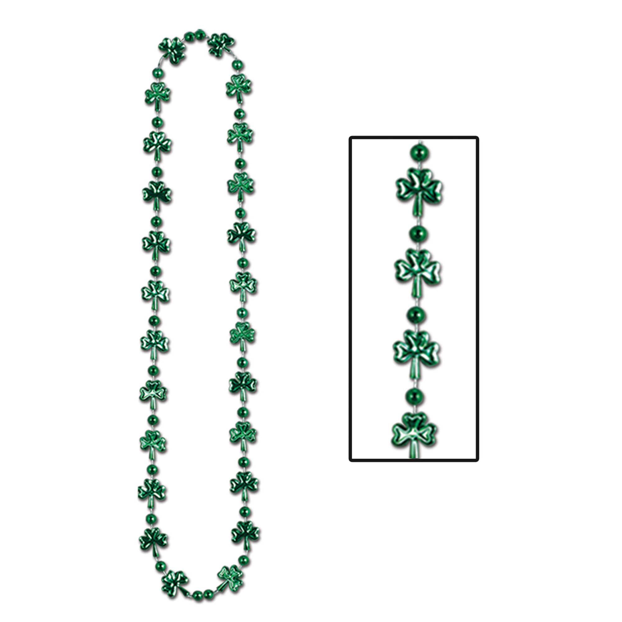 Beistle 33" Shamrock Beads Necklaces, 12ct.
